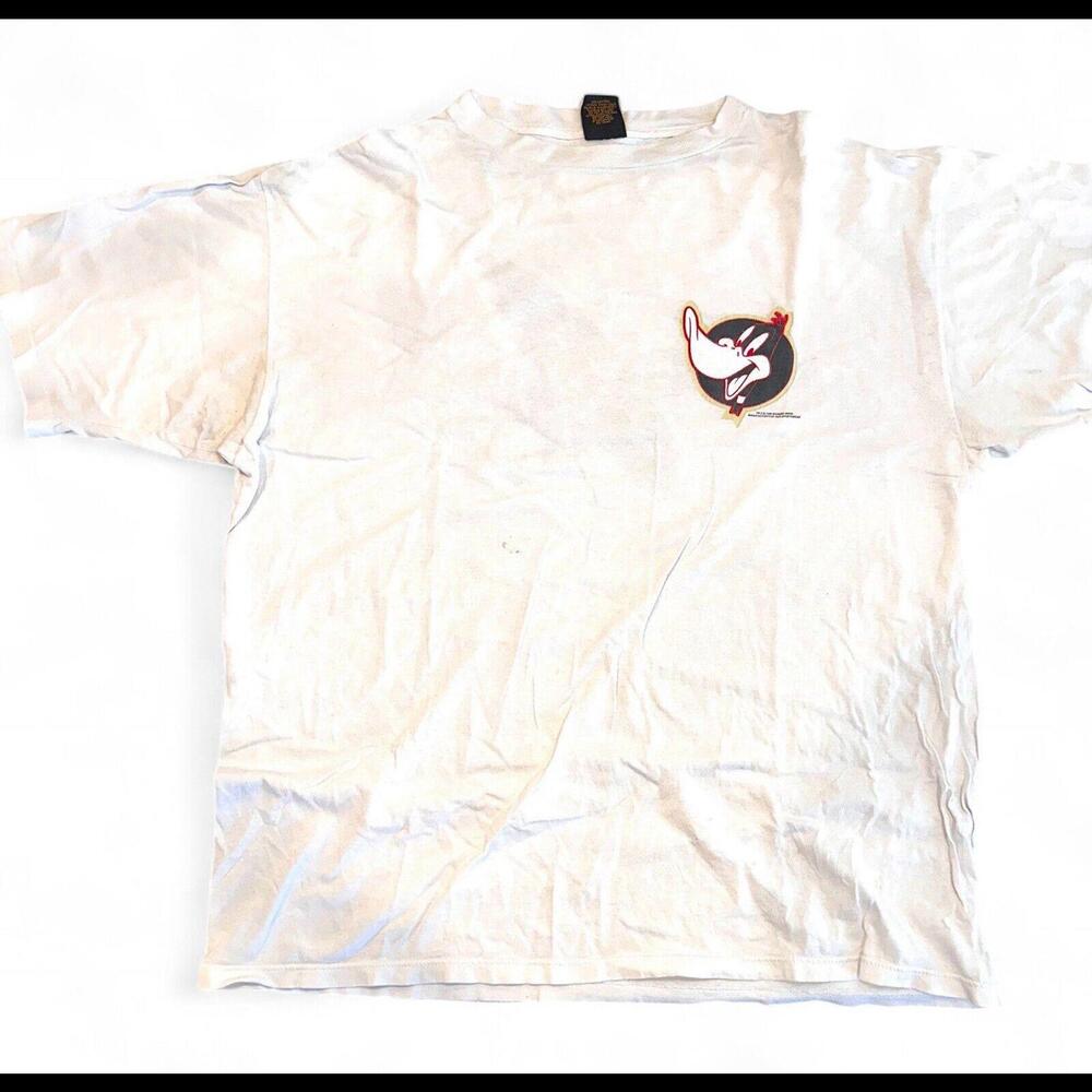 Daffy Duck Vintage T-shirt XL Feather White Single Stitch